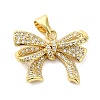 Brass Micro Pave Clear Cubic Zirconia Pendants FIND-Z041-07G-1