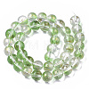Transparent Spray Painted Glass Bead Strands X-GLAA-N035-03D-B02-2