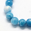 Natural Dyed White Jade Gemstone Bead Strands G-R271-6mm-XP15-2