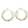 Bohemian Style Multicolor Shell Earrings Hoop Earrings VX2278-2-1