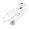 Clover 304 Stainless Steel Rhinestone Pendant Necklaces for Women LS-NJEW-M107-03P-2