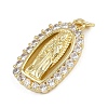 Brass Micro Pave Cubic Zirconia Pendants KK-Z123-24G-06-2