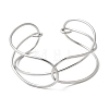 304 Stainless Steel Cuff Bangles for Women BJEW-Z150-01P-03-4