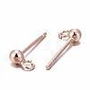 925 Sterling Silver Ear Stud Findings STER-K167-042A-RG-2