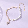 Alloy Rhinestone Star Charm Bracelets BJEW-JB12872-1