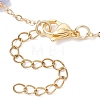 Synthetic Blue Lace Agate Star & Natural Freshwater Pearl Rice & Brass Link Chain Bracelet Making AJEW-JB01456-01-4