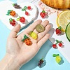 6Pcs Glass Pendants PALLOY-CJ00139-4