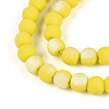 Frosted Opaque Glass Beads Strands GLAA-T032-P6mm-MBB16-3