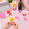 150Pcs 3 Colors Paper Wine Glass Charms DIY-FG0010-07-3