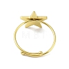 Ion Plating(IP) Star 304 Stainless Steel Enamel Ring RJEW-A038-17G-01-3