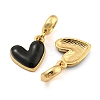 Rack Plating Alloy Enamel Heart European Dangle Charms FIND-B034-20G-04-2