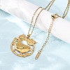 304 Stainless Steel Pendant Cable Chain Necklaces for Men Women NJEW-K308-03E-G-3