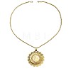 Zinc Alloy Hollow Flower with Human Pattern Big Pendant Necklaces for Women FS-WGB43BA-01-5