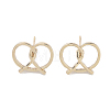 Heart Alloy Studs Earrings for Women EJEW-H309-15KCG-1