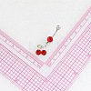 Cherry Alloy Ruby Rhinestone Dangle Belly Button Rings FS-WG98245-01-3