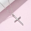 304 Stainless Steel Cross Pendant Cable Chain Necklaces NJEW-S442-05P-3