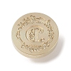 Golden Tone Wax Seal Brass Stamp Head DIY-B079-01G-D-2