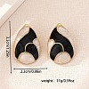 Zinc Alloy Enamel Stud Earrings FS-WG34E84-01-4