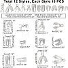 120Pcs Bail Kit for DIY Pendant Making STAS-UN0031-22-5
