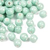 Glazed Porcelain Round Beads PORC-S489-8mm-02-1