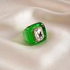 Alloy Resin and Rhinestone Finger Rings FS-WG52691-03-1