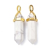 Natural Howlite Pointed Pendants G-G025-01G-43-5