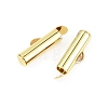 SHEGRACE Brass Slide On End Clasp Tubes XGRQ1R533-357G-2