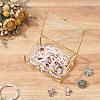 Glass & Brass Jewelry Box with Chain Hinge CON-WH0110-335A-4