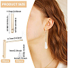 30Pcs Brass Stud Earring Findings KK-BC0009-06-2