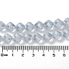 Electroplate Transparent Glass Beads Strands EGLA-I019-PL03-5