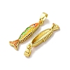 Brass Enamel Pendants KK-F911-23G-01-2