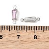 SHEGRACE Brass Pave Cubic Zirconia Trapezoid Connector Charms XGRQ2O597-444P-3