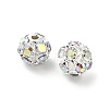 6mm Brass Crystal AB Rhinestone Beads KK-S519-01A-01S-1