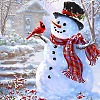 Christmas Snowman DIY Diamond Painting Kit PW-WGE6257-02-1