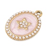 304 Stainless Steel Enamel Pendants STAS-F354-02D-G-2