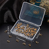 50Pcs Brass Screw Eye Peg Bails Charms KK-BBC0003-45-6