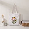 DIY Canvas Bag Flower Embroidery Kits PW-WG3D908-06-1