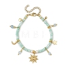 304 Stainless Steel Sun Moon Charm Bracelets BJEW-JB14311-3