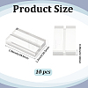 10Pcs Rectangle Acrylic Name Card Holder AJEW-GF0015-02-2