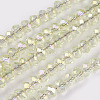 Electroplate Glass Beads Strands EGLA-J025-F24-1