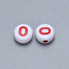 Craft Acrylic Horizontal Hole Letter Beads SACR-S201-11O-2