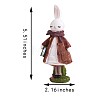 Resin Standing Rabbit Statue Bunny Sculpture Tabletop Rabbit Figurine for Lawn Garden Table Home Decoration ( Brown ) JX085A-2