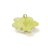 Glass Seed Beaded Flower Pendants PALLOY-MZ01128-03-4