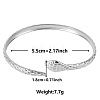 Non-Tarnish Elegant and Stylish Design Snake Shape 304 Stainless Steel Cuff Bangles for Women UQ4191-1-1