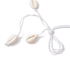 Bohemia Natural Cowrie Shell Beaded Necklaces NJEW-JN04784-03-5