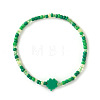 Saint Patrick's Day Glass Seed Bead Stretch Bracelets RL8024-3-1