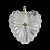 Natural Quartz Crystal Carved Pendants G-C276-01G-09-1