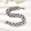 201 Stainless Steel Byzantine Chains Chain Bracelets for Women Men STAS-T077-18P-2