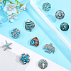 12Pcs 12 Style Alloy Rhinestone Snap Button FIND-CA0006-97-5