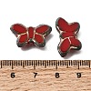 Picasso Baking Paint & Golden Metal Enlaced Glass Beads Strands GL-CBA98F0-02D-4